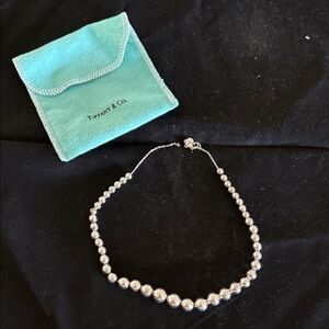 Tiffany & Co. graduated bead Silver Necklace 16”